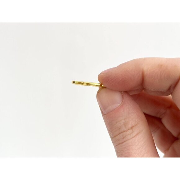 Gold T Minimalist Heart Vintage Love Pendant | Charm | Trinket - "EL" Carved - Picture 5 of 10